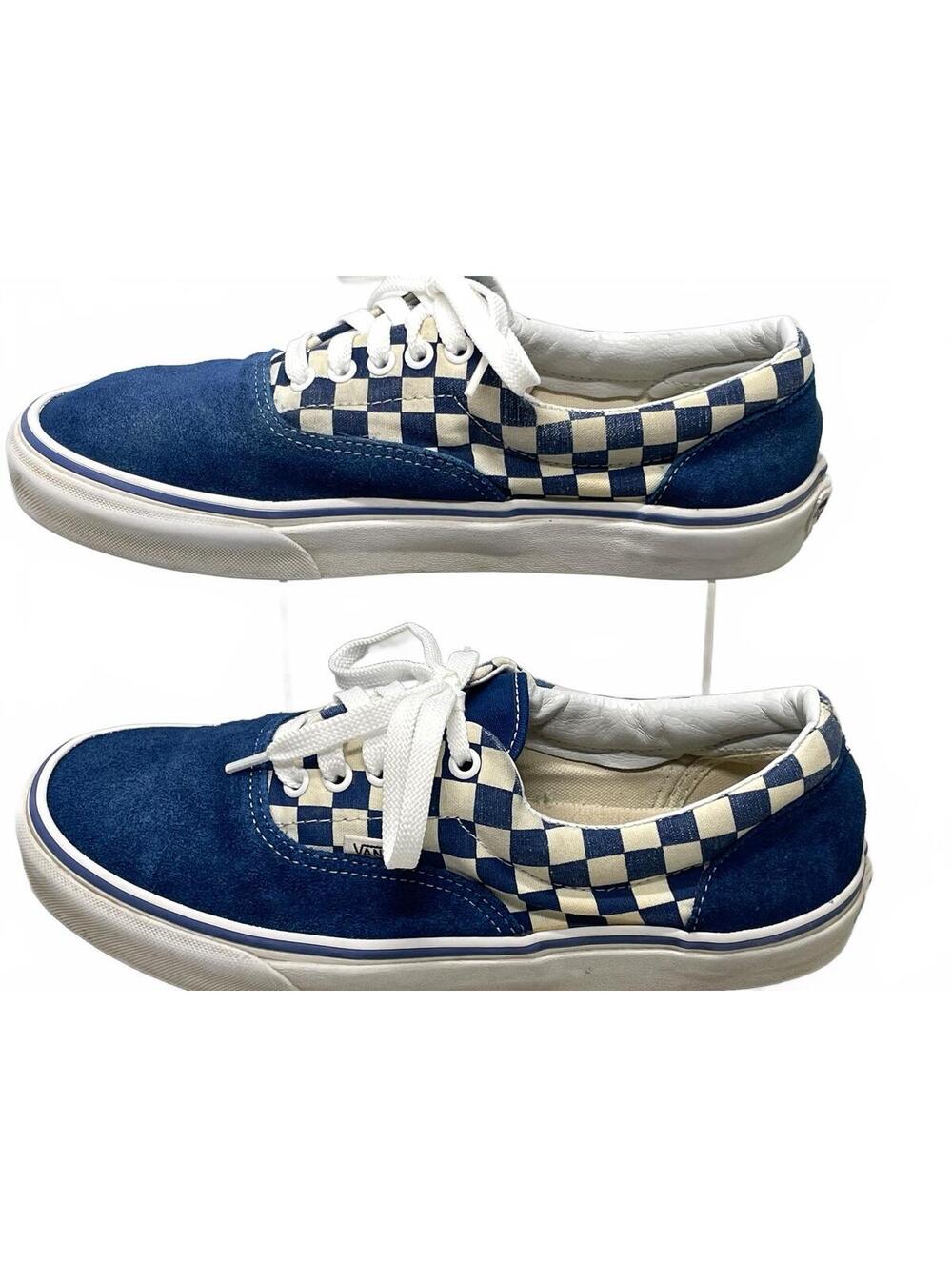 Vans Checkerboard Blue Suede Sneakers Unisex Mens 9 Ladies 10.5